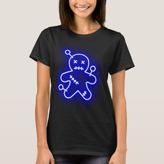 T-shirt féminin Neon Blue Voo Doo (Devant)