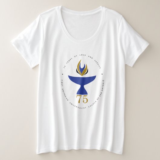 T-shirt féminin plus grand avec logo (Design devant)