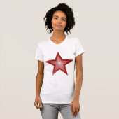 T-shirt féminin Red Star 'deux tons' blanc (Devant entier)
