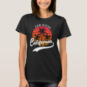 T-shirt féminin San Diego, Californie Sunset (Devant)
