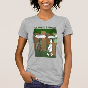 T-shirt féminin sur le changement climatique