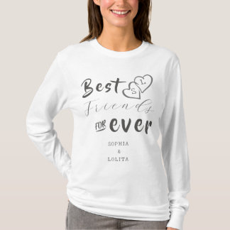 T-shirt féminin sur mesure Meilleurs amis pour tou