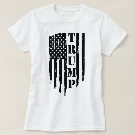 T-shirt féminin Trump American Flag (Design devant)