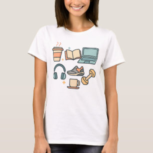 T-shirt féminin - Vie quotidienne Icônes Travail e