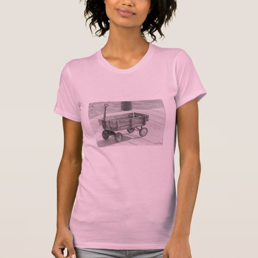 T-shirt féminin Wagon vintage (Devant)