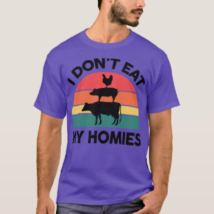 T-shirt Féminine Végétarien Je ne mange pas mes potes véga