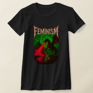 T-shirt Feminism Dragon Empowerment Féministe Gothique