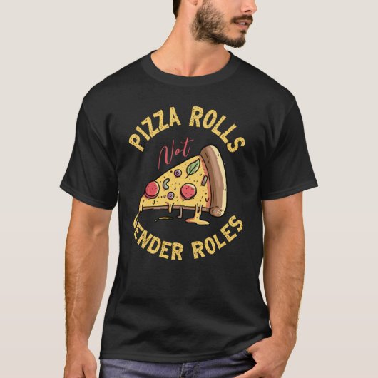 T-shirt Féminisme Droits de l'Homme et Roulés de Pizza pas (Devant)