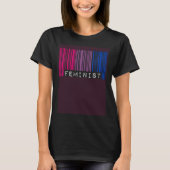 T-shirt Feminist Bisexual Pride Flag Barcode Pro Choice Fe (Devant)