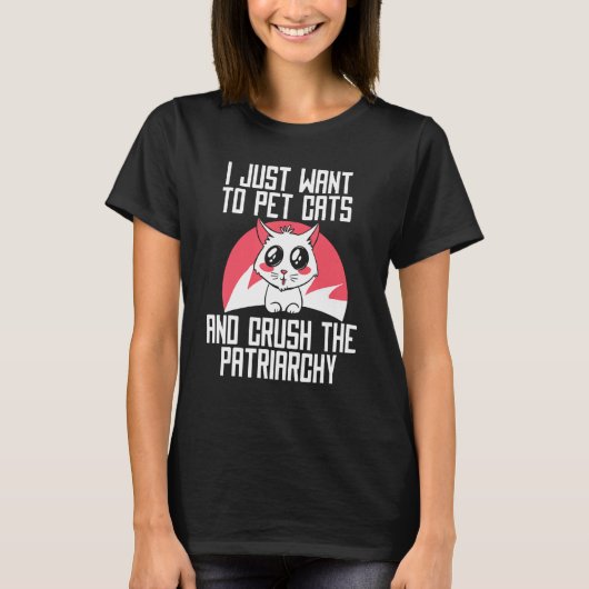 T-shirt Feminist Equality Women s Rights Feminism Cat (Devant)