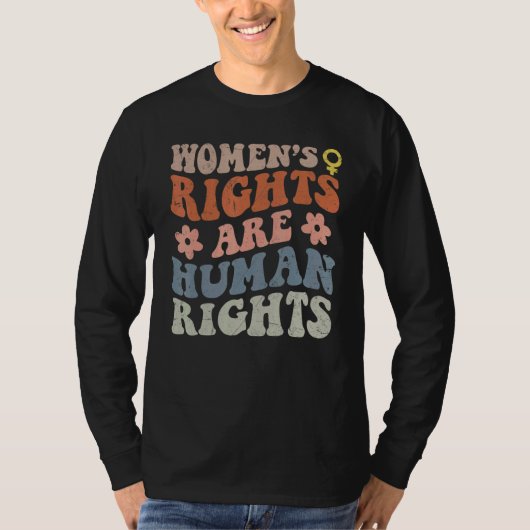 T-shirt Feminist Women's Rights Are Human Rights (Devant)