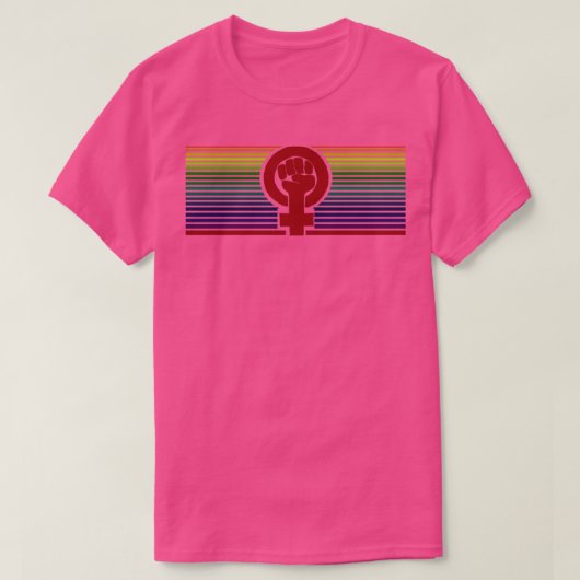 T-shirt féministe arc-en-ciel (Design devant)