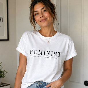 T-shirt Féministe Égalité Moderne Fille Puissance Amour