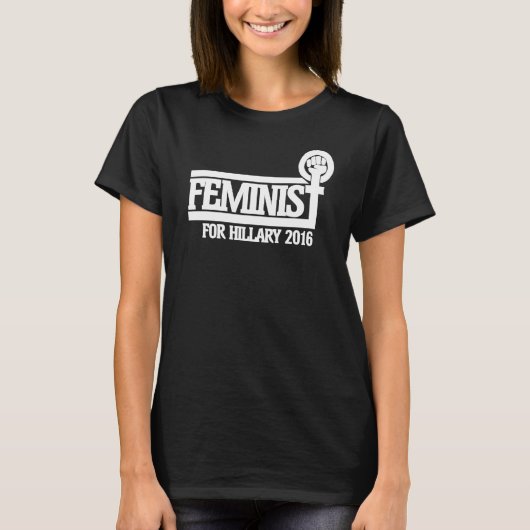 T-shirt Feministe pour Hillary 2016 (Devant)