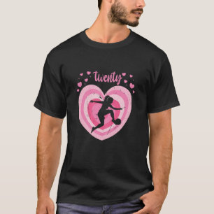 T-shirt Femme 20 Ans Mignonne Soccer Anniversaire Fille 20