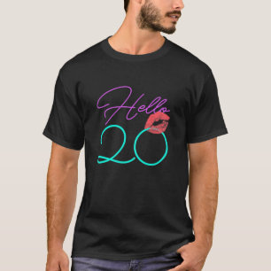 T-shirt Femme 20e anniversaire Bonjour 20 Kiss Funny Bd po