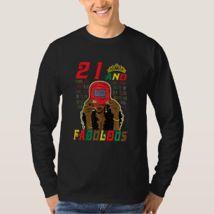 T-shirt Femme 21 Et Fabuleuse Black Girl 21ème Anniversair
