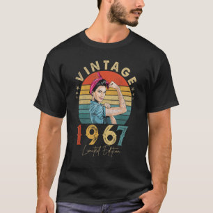 T-shirt Femme 55 ans Awesome depuis 1967 55e anniversaire