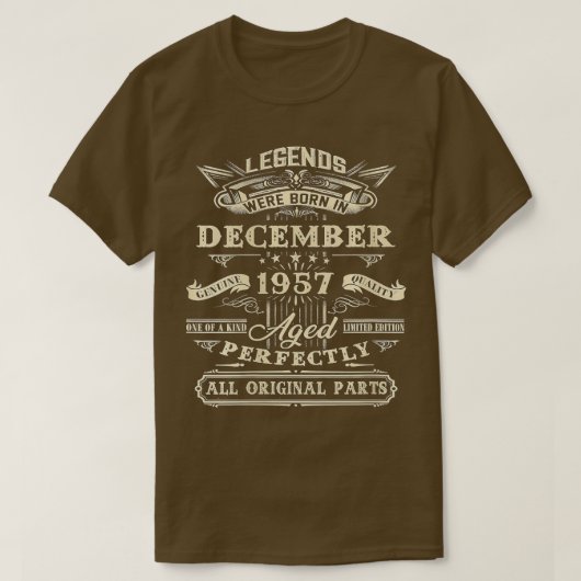 T-shirt Femme 65e Anniversaire Cadeau Pour Légendes Né Déc (Design devant)