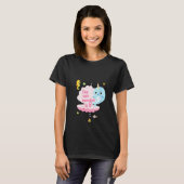 T-shirt Femme 8e anniversaire 8 année fille garçon Narwhal (Devant entier)
