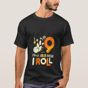 T-shirt Femme 9e anniversaire Bowling Shirt I'm 9 Nine Thi