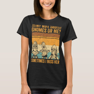 T-shirt Femme a dit nains moi je lui manque drôle jardinag