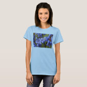 T-shirt femme à fleur bleue (Devant entier)