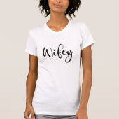 T-shirt Femme à script noir moderne blanc (Devant)