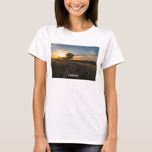 T-shirt femme Abandonné Shed Colorado Sunset (Devant)