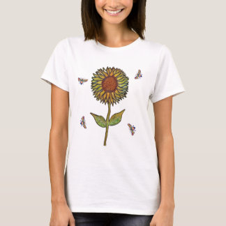 T-shirt femme Abeille et Tournesol