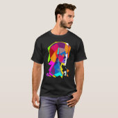 T-shirt Femme Abstraite colorée avec Afro (Devant entier)
