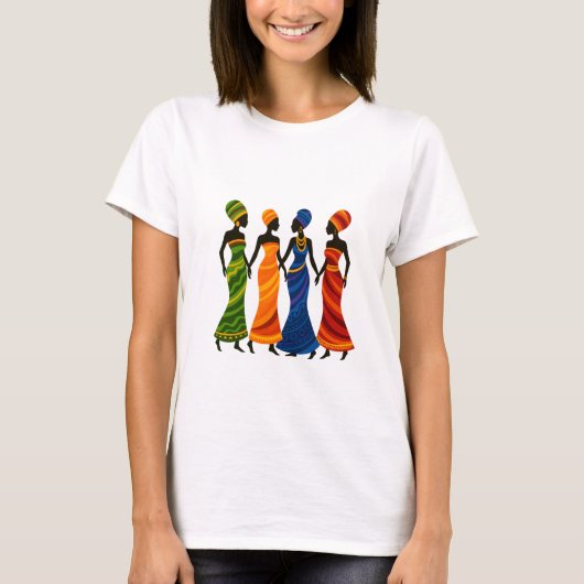 T-shirt femme africaine (Devant)