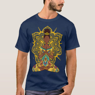 T-shirt Femme africaine-américaine de yoga