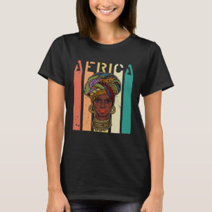 T-shirt Femme africaine womanisme ethnique boucles d'oreil