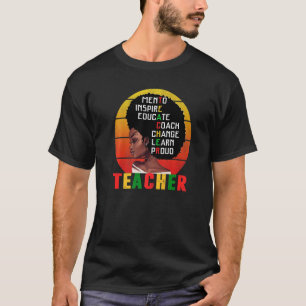 T-shirt Femme Afro-Américaine intelligente et noire enseig