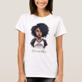 T-shirt Femme afro chic et classique (Devant)