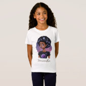 T-Shirt Femme Afro Élégante (Devant entier)