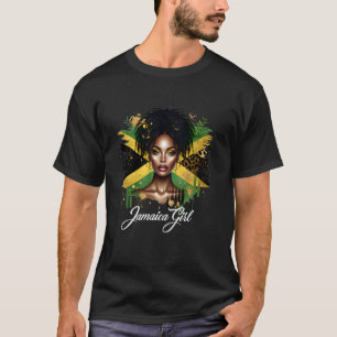 T-shirt Femme Afro Jamaican Girl Jamaïque Drapeau Pride No