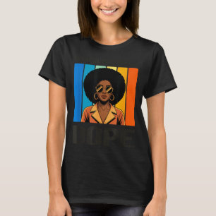 T-shirt Femme afro rétro sans excuses Fierté noire