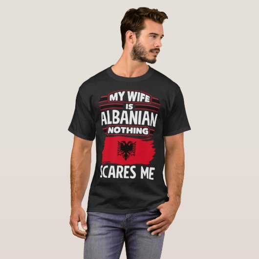 T-shirt Femme albanaise du drapeau albanais (Devant entier)