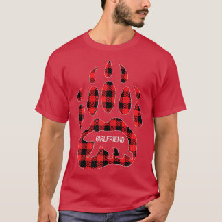 T-shirt Femme amie Ours Rouge Plaid Buffalo Girlfrien
