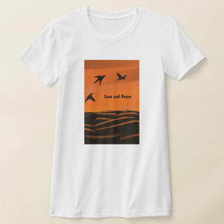 T-shirt femme amour et paix
