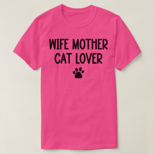 T-shirt Femme Amoureux des chats mère1 (Design devant)