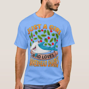 T-shirt Femme Amoureux Du Requin Juste Une Fille Qui Aime