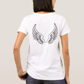 T-shirt femme Angel Wings noir et blanc (Dos)
