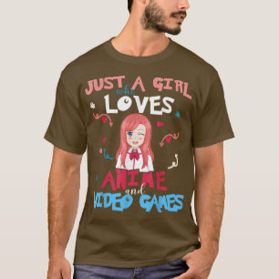 T-shirt Femme Anime Ado fille qui aime Jeux Vidéo T-Shir