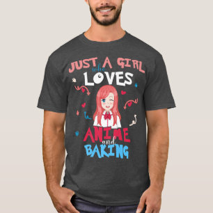 T-shirt Femme Anime Adolescente Fille qui aime la cuisson