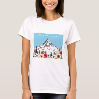 T-shirt femme aquarelle florale
