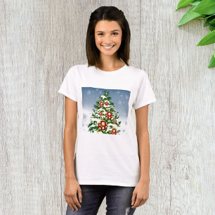 T-shirt femme arbre de Noël d'hiver