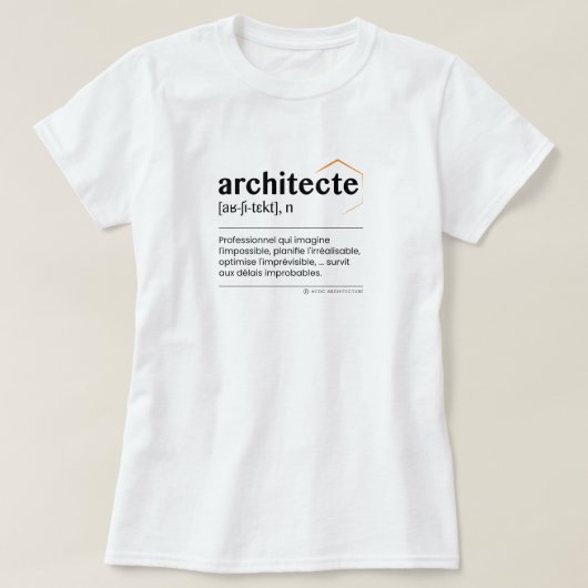 T-shirt femme Architecte (Design devant)